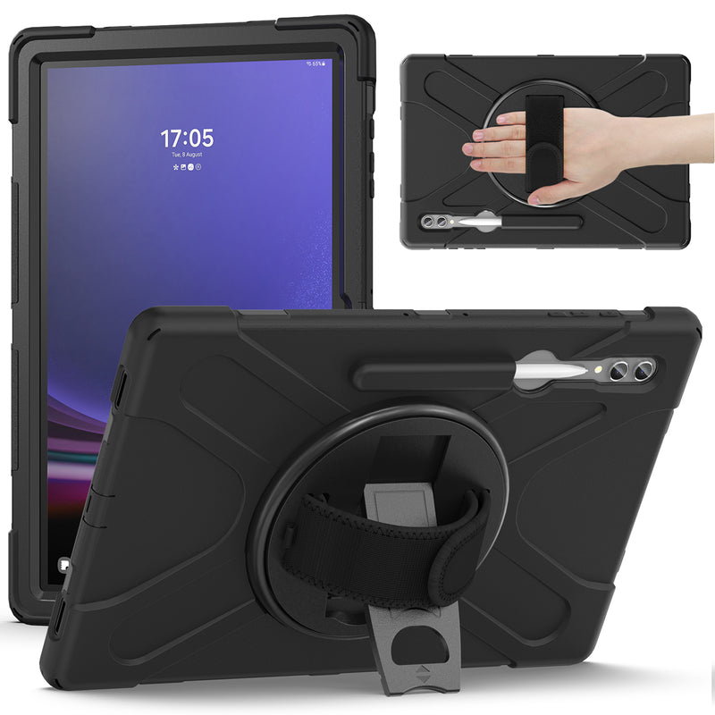 Cargue la imagen en el visor de la galería, Samsung Galaxy Tab S8 Ultra & S9 Ultra 14.6" - 360 Degree Rotate Shockproof Heavy Duty Tough Stand Case Cover With  Pen Holder - Polar Tech Australia