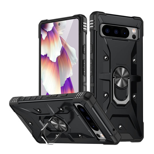 Google Pixel 6 - Heavy Duty Armor Case With Ring Holder Stand - Polar Tech Australia