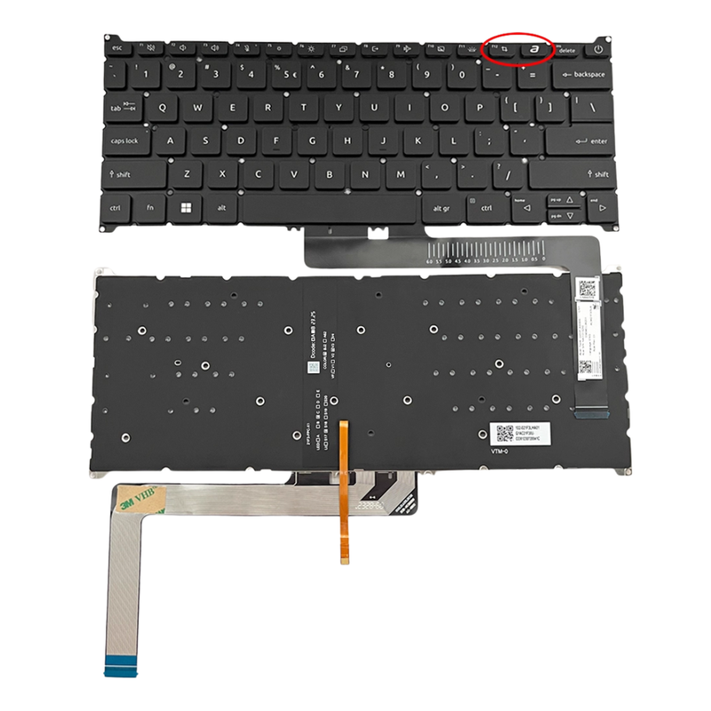 Chargez l'image dans la visionneuse de la galerie, Acer Aspire 3 Spin 14 A3SP14-31PT N23H3 N22Q21 AV14-51 Series - Laptop Keyboard With Backlit US Layout