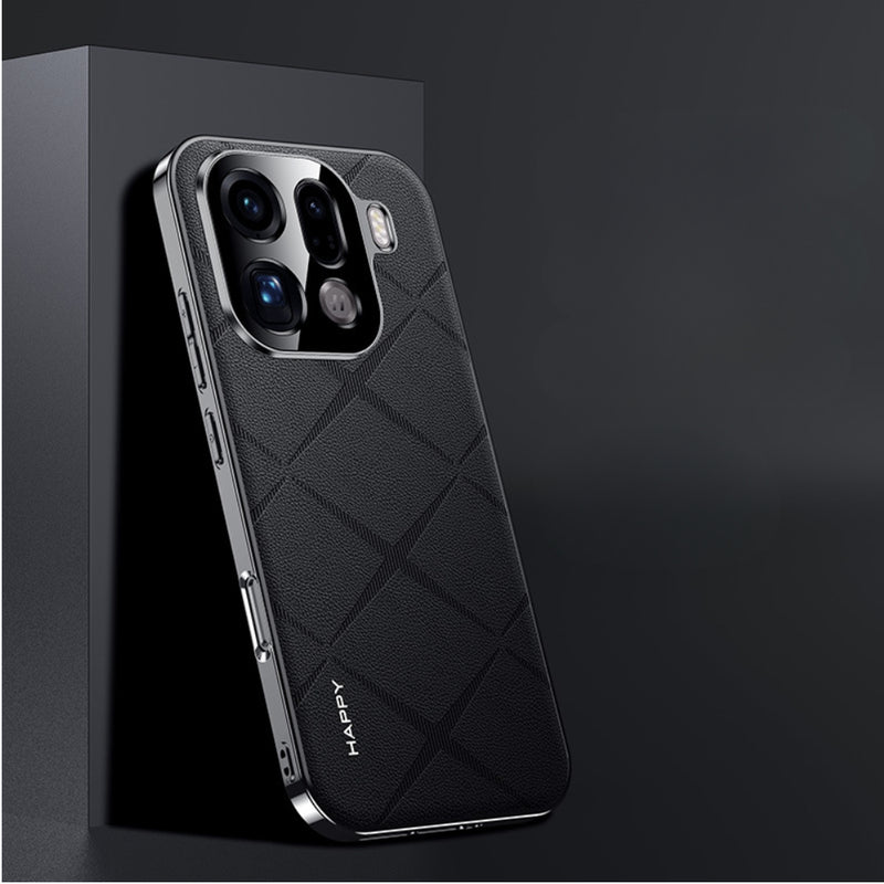 Load image into Gallery viewer, OPPO Find X9 Pro - Plain Leather PC Phone Case