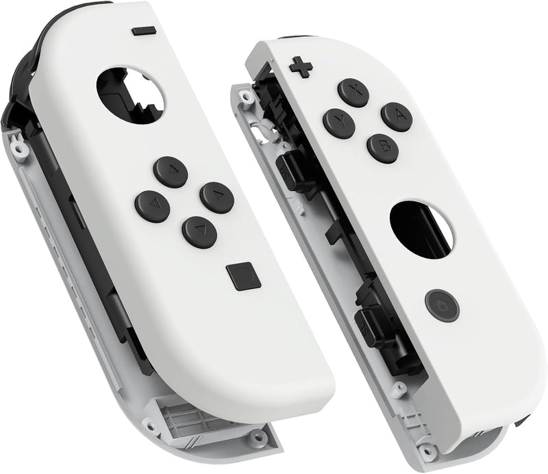 Load image into Gallery viewer, Nintendo Switch & Switch OLED White Custom Housing Case with Full Set Button for Joycon Handheld Controller Replacement Shell Buttons