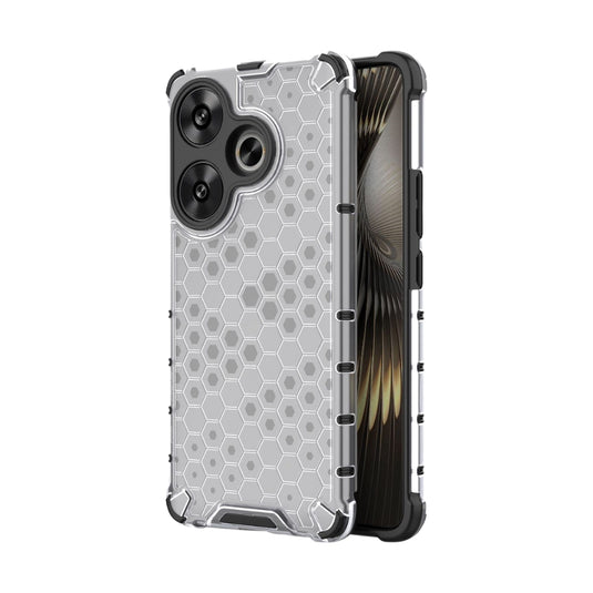 Xiaomi Poco F6 - Honeycomb Transparent Shockproof Protection Case - Polar Tech Australia