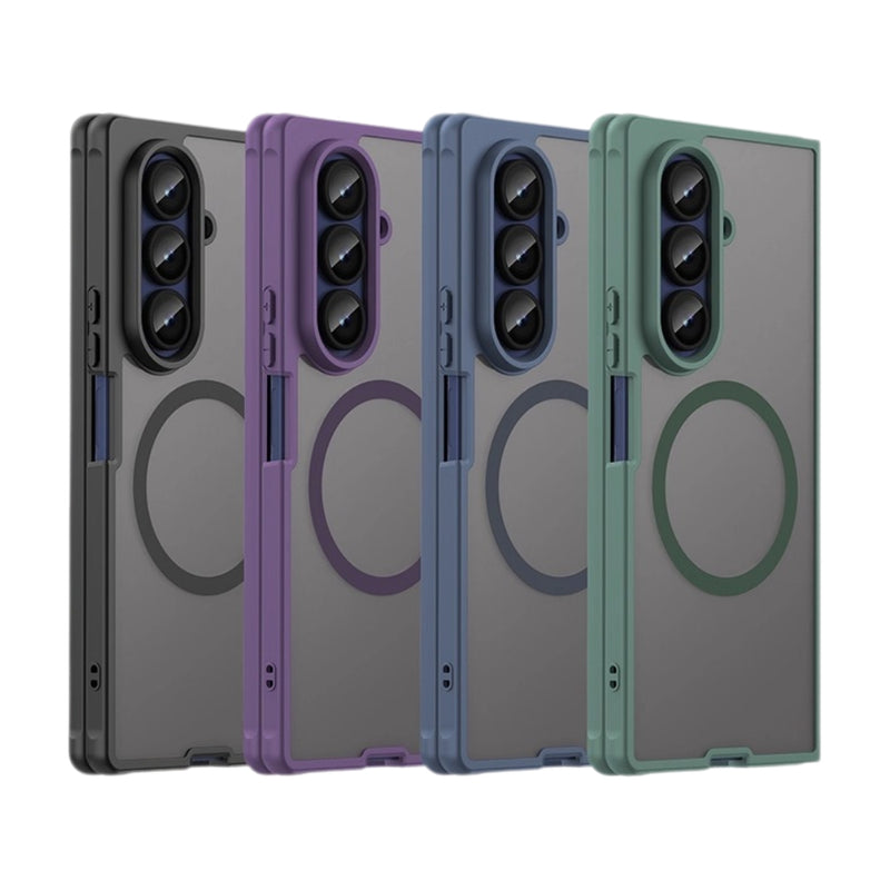 Cargue la imagen en el visor de la galería, Samsung Galaxy Z Fold7 5G - Fan Dun Series TPU Hybrid PC Frosted Magsafe Phone Case - Polar Tech Australia