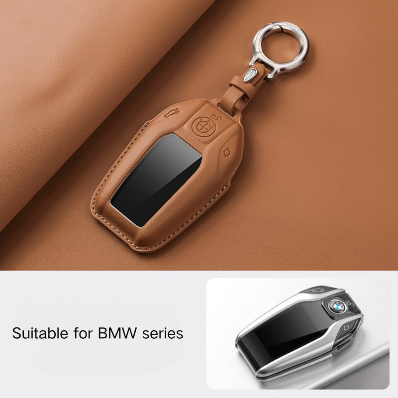 Load image into Gallery viewer, BMW Leather Car Key Fob Case Cover For 1, 2, 3, 5, 7 Series, X1, X3, X5, X6, X7, ix1, ix40, ix50, i8 - Polar Tech Australia