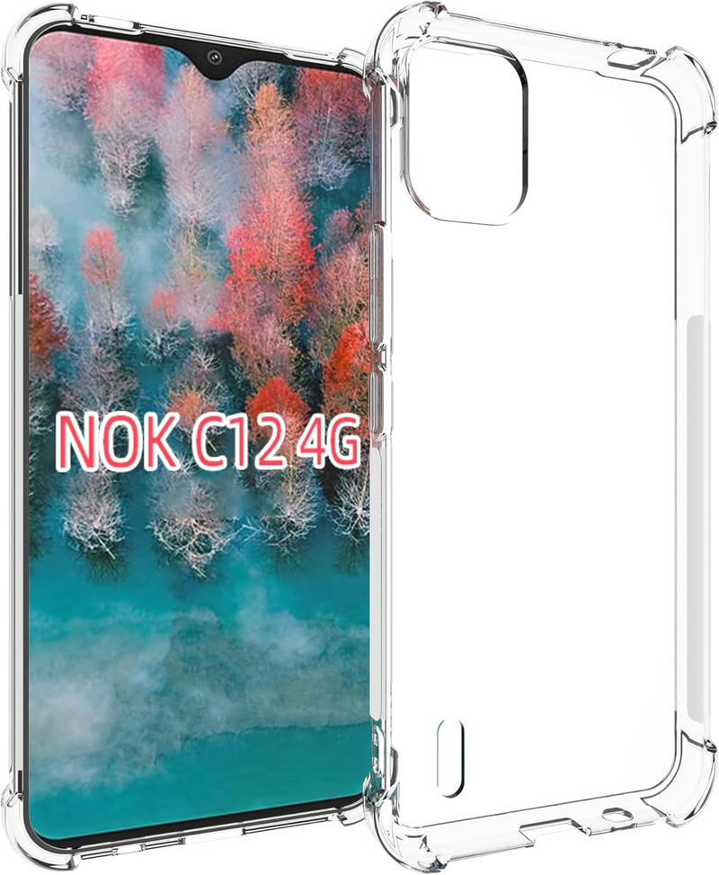 Load image into Gallery viewer, Nokia C12/C12 Pro/C12 Plus - AirPillow Cushion Transparent Soft Clear TPU Four Corners Protective Case - Polar Tech Australia