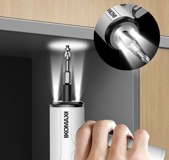 Cargue la imagen en el visor de la galería, Komax White Portable USB Rechargeable 4 Speed Cordless Electric Screwdriver with LED - Polar Tech Australia