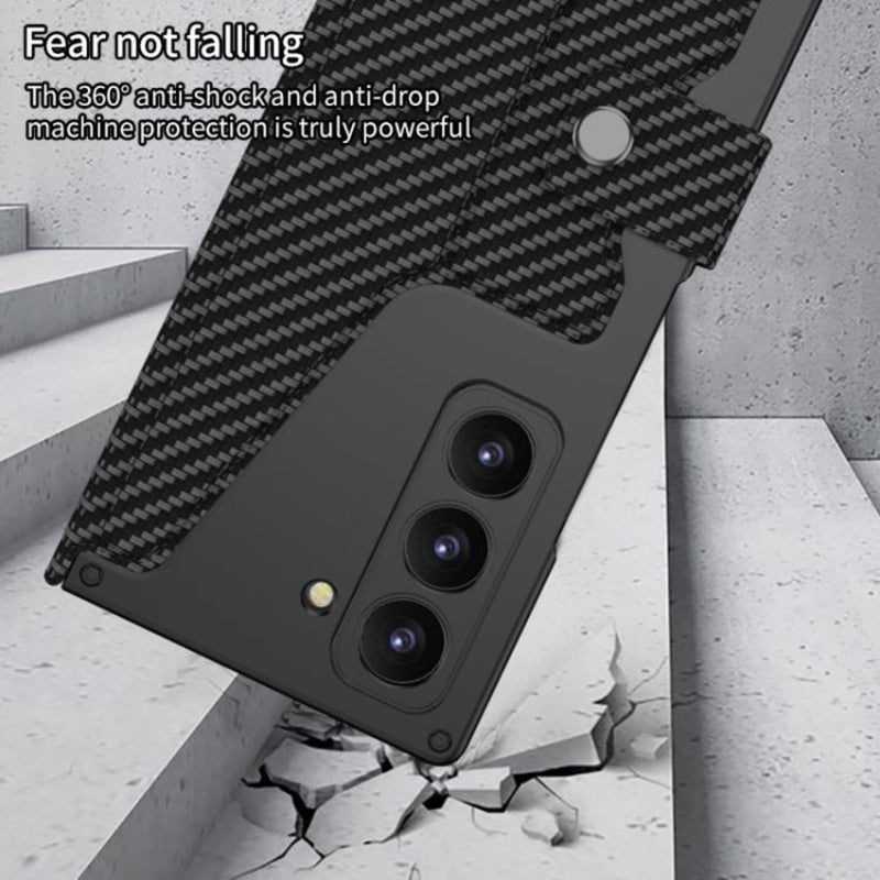 Chargez l'image dans la visionneuse de la galerie, Samsung Galaxy Z Fold7 5G - GKK Integrated Armor Flip Leather Case with Pen Slot, Stylus Not Included - Polar Tech Australia