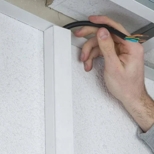 Load image into Gallery viewer, 1M PVC Conduit Cable Management Raceway Trunking Hides Cabling Protection Cover - Polar Tech Australia