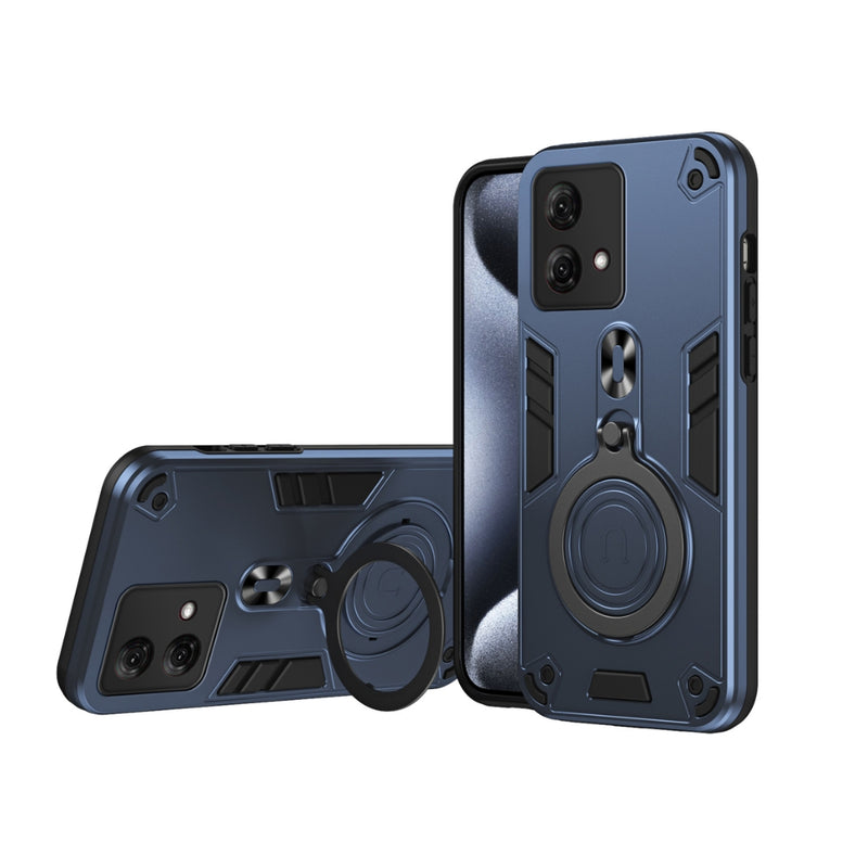 Chargez l'image dans la visionneuse de la galerie, Motorola Moto Edge 40 - Metal Ring 360 Degree Rotating Holder PC Hybrid TPU Phone Case - Polar Tech Australia