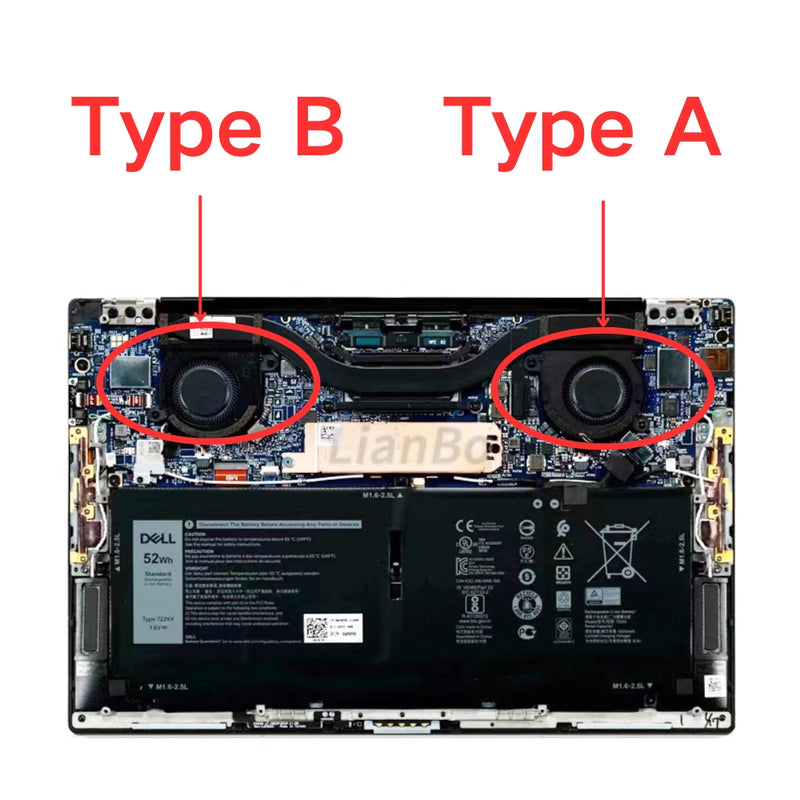 Load image into Gallery viewer, Dell XPS 13 inch P117G 9300 9301 9310 - Laptop CPU & GPU Cooling Fan - Polar Tech Australia