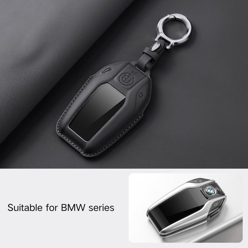 Load image into Gallery viewer, BMW Leather Car Key Fob Case Cover For 1, 2, 3, 5, 7 Series, X1, X3, X5, X6, X7, ix1, ix40, ix50, i8 - Polar Tech Australia