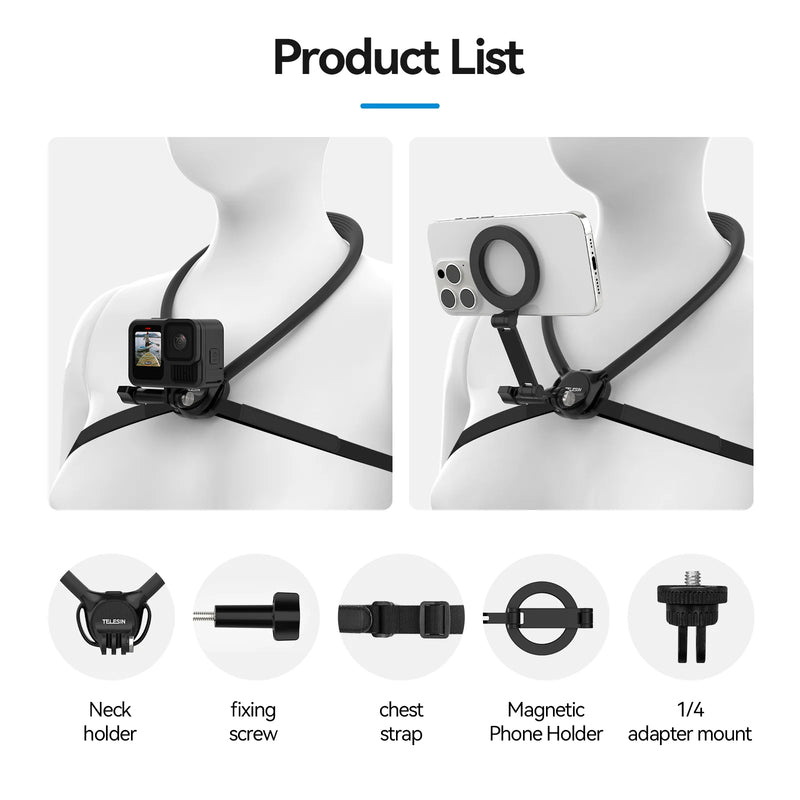 Load image into Gallery viewer, TELESIN Action Camera Neck Holder SE 2.0 - Polar Tech Australia