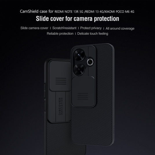 Xiaomi Redmi 13 (4G/5G) / Note 13R - NILLKIN Black Mirror Series Camshield PC Phone Case - Polar Tech Australia