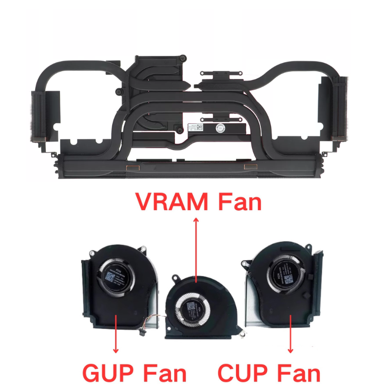 Load image into Gallery viewer, ASUS ROG 7 Strix G16 G614 Series - Laptop CPU & GPU Cooling Fan Cooler With Heatsink