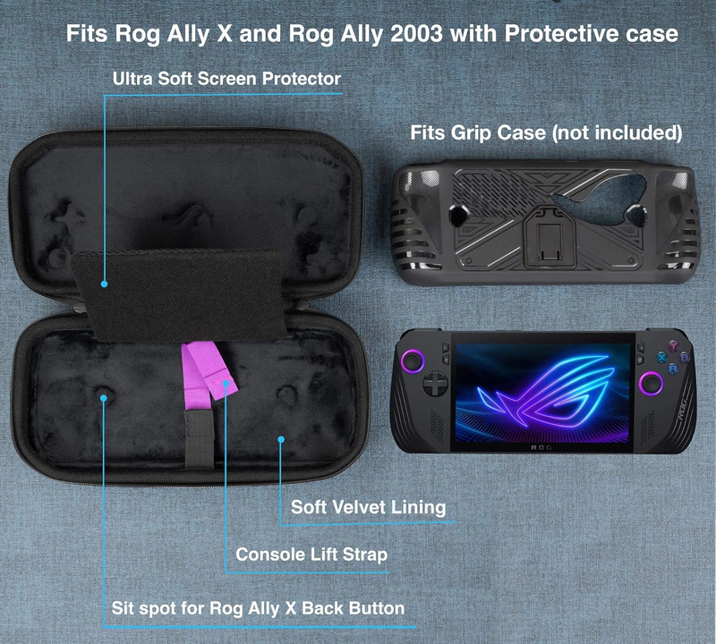 Cargue la imagen en el visor de la galería, ASUS ROG Gally X - IINE EVA Hard Shell Portable Storage Slim Carrying Case Bag - Polar Tech Australia