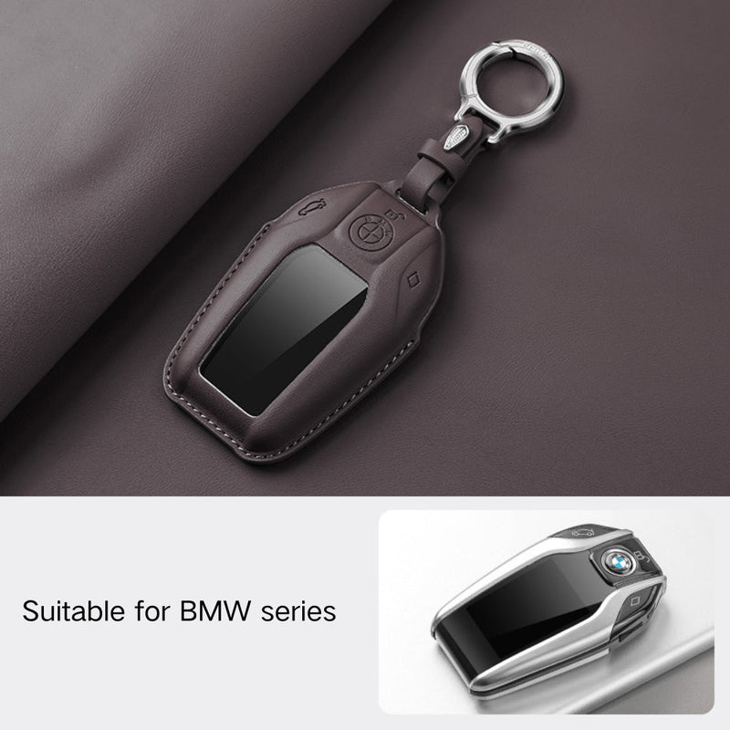 Load image into Gallery viewer, BMW Leather Car Key Fob Case Cover For 1, 2, 3, 5, 7 Series, X1, X3, X5, X6, X7, ix1, ix40, ix50, i8 - Polar Tech Australia