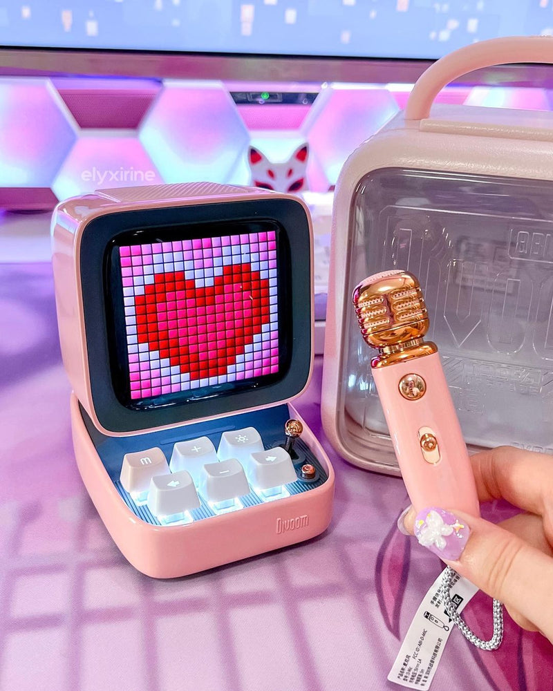 Cargue la imagen en el visor de la galería, Divoom Ditoo-Mic Mini Karaoke Machine Pixel Art Bluetooth Speaker Perfect Gift - Polar Tech Australia