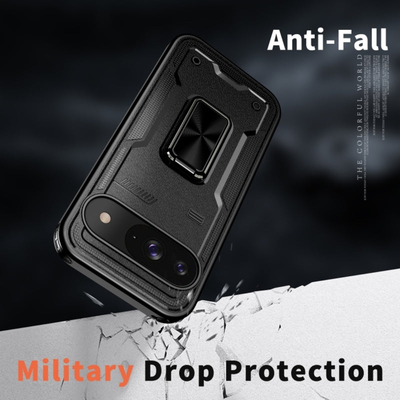 Load image into Gallery viewer, Google Pixel 9 / 9 Pro - TPU+PC 2-in-1 Material Shockproof Protective Case with Metal Rotating Stand - Polar Tech Australia