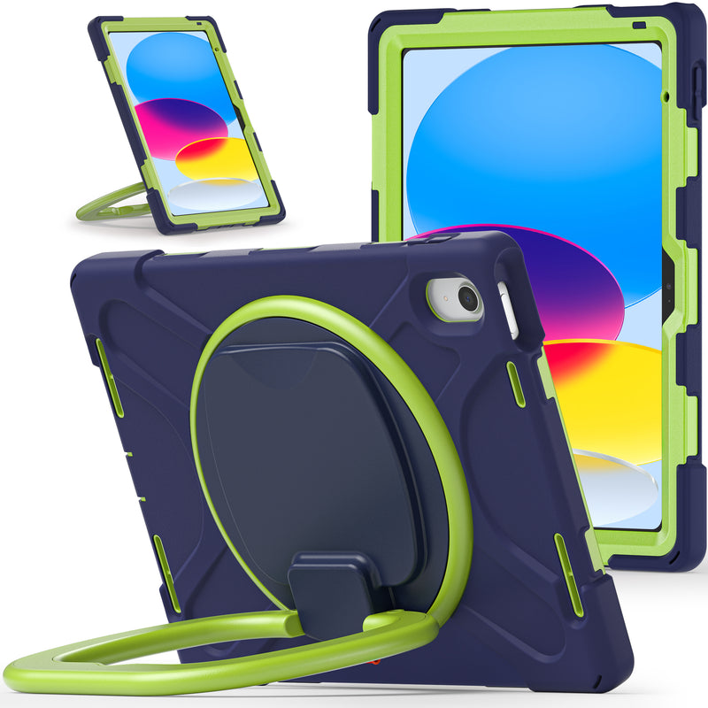 Cargue la imagen en el visor de la galería, Apple iPad 10th 2022 10.9“ EVA Kid Friendly Heavy Duty Ring Holder Stand Case - Polar Tech Australia