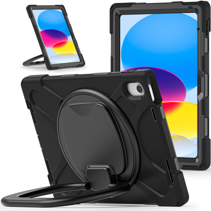 Cargue la imagen en el visor de la galería, Apple iPad 10th 2022 10.9“ EVA Kid Friendly Heavy Duty Ring Holder Stand Case - Polar Tech Australia