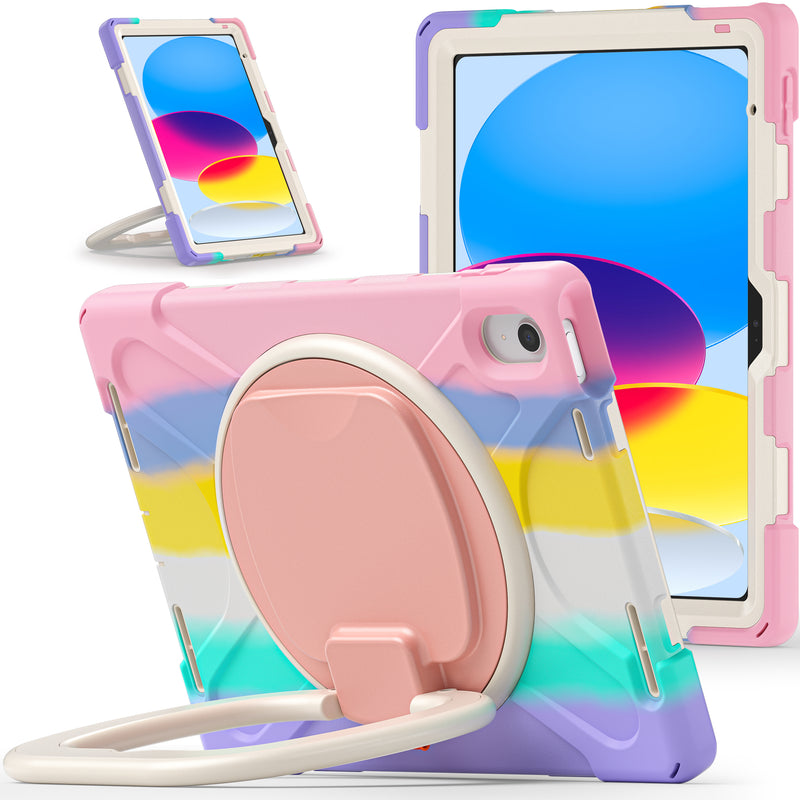 Cargue la imagen en el visor de la galería, Apple iPad 10th 2022 10.9“ EVA Kid Friendly Heavy Duty Ring Holder Stand Case - Polar Tech Australia