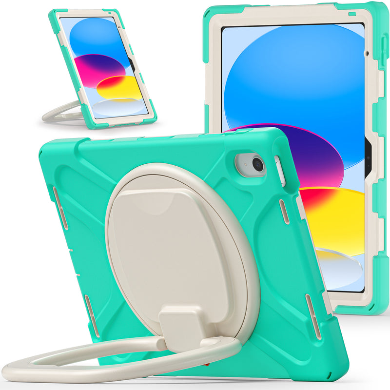 Cargue la imagen en el visor de la galería, Apple iPad 10th 2022 10.9“ EVA Kid Friendly Heavy Duty Ring Holder Stand Case - Polar Tech Australia