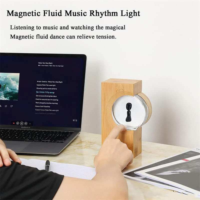 Load image into Gallery viewer, Dancing Ferrofluid Music Rhythm Lamp,Ferrofluid Speaker Music Mate,Ferrofluid Display Lamp,Magnet Liquid Toy,Desktop Decor,Teenager Gifts