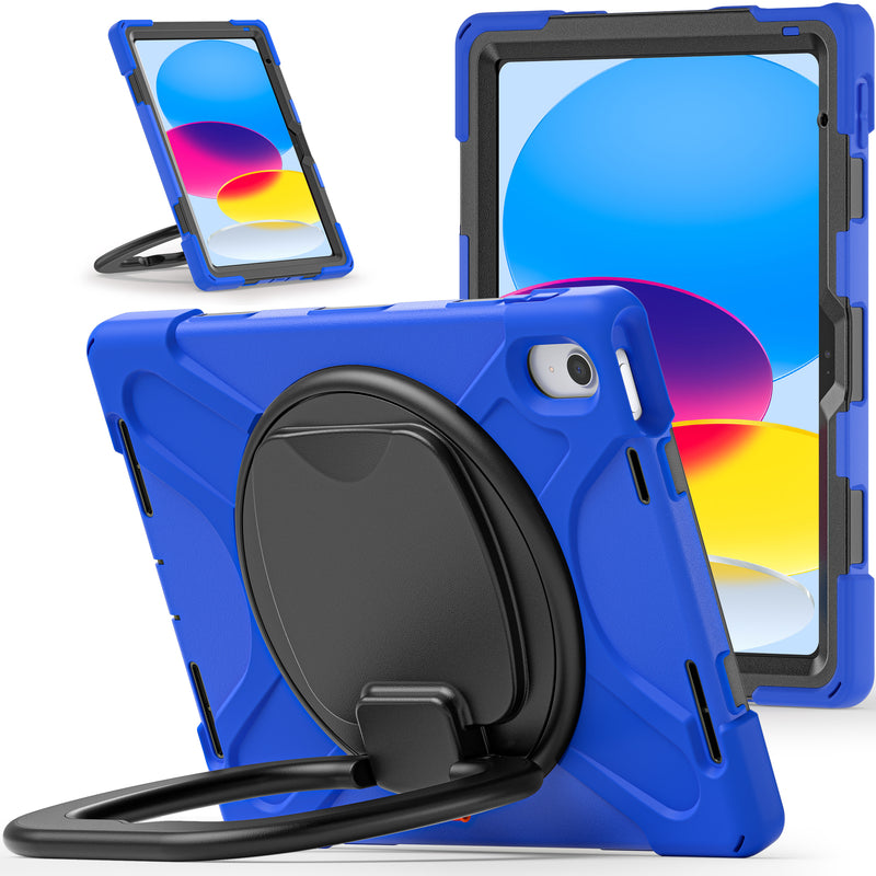 Cargue la imagen en el visor de la galería, Apple iPad 10th 2022 10.9“ EVA Kid Friendly Heavy Duty Ring Holder Stand Case - Polar Tech Australia