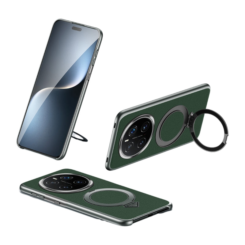 Load image into Gallery viewer, Honor Magic7 Pro (PTP-N49, PTP-AN10) - Top Grain Leather MagSafe Magnetic Holder Phone Case - Polar Tech Australia