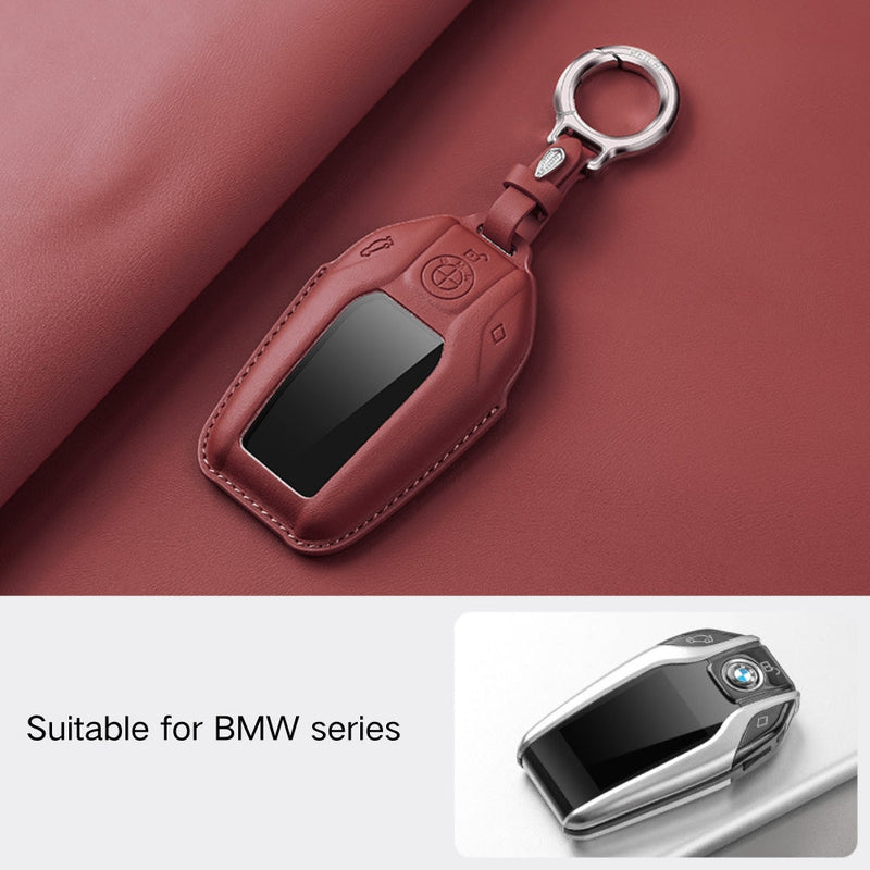 Load image into Gallery viewer, BMW Leather Car Key Fob Case Cover For 1, 2, 3, 5, 7 Series, X1, X3, X5, X6, X7, ix1, ix40, ix50, i8 - Polar Tech Australia