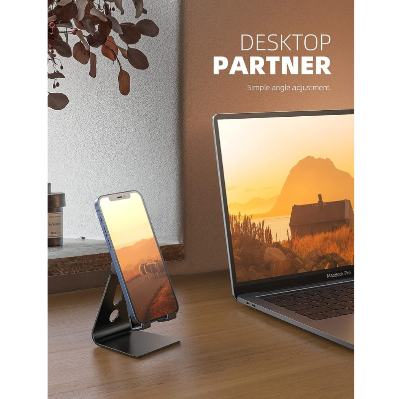 Chargez l'image dans la visionneuse de la galerie, Adjustable Cell Phone Stand, Lamicall Phone Stand Cradle, Dock, Holder Compatible with iPhone Samsung Accessories Desk, Android Smartphone