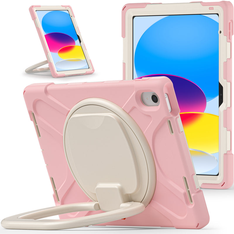 Cargue la imagen en el visor de la galería, Apple iPad 10th 2022 10.9“ EVA Kid Friendly Heavy Duty Ring Holder Stand Case - Polar Tech Australia