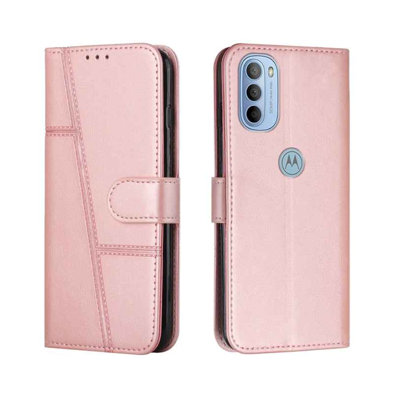 Chargez l'image dans la visionneuse de la galerie, Motorola Moto G30/G10/G10 Power - Stitching Calf Texture Buckle Leather Phone Case - Polar Tech Australia