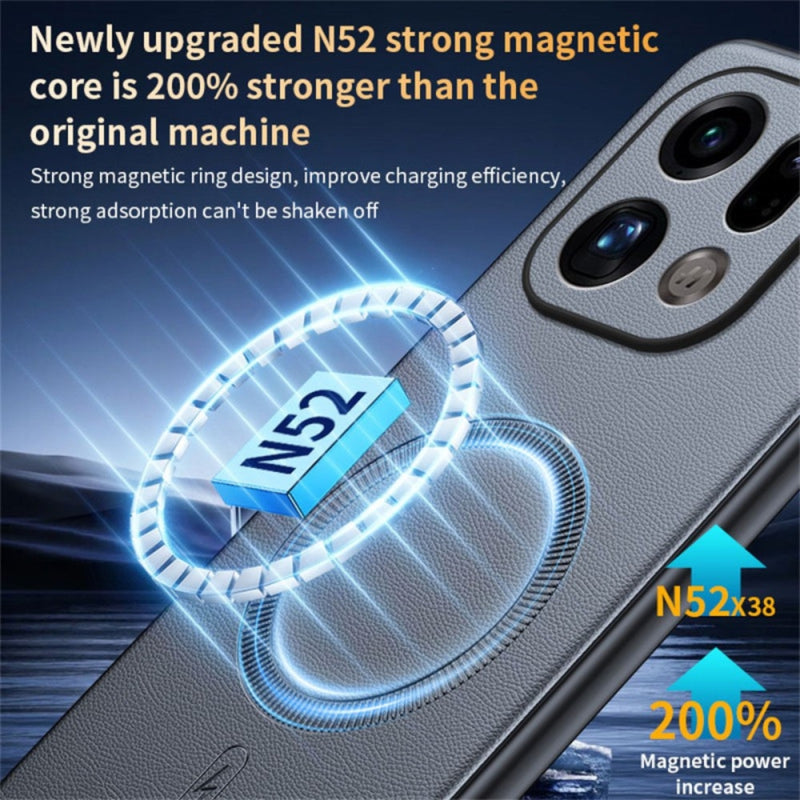 Chargez l'image dans la visionneuse de la galerie, OPPO Find X9 - Leather Magnetic Shockproof Case