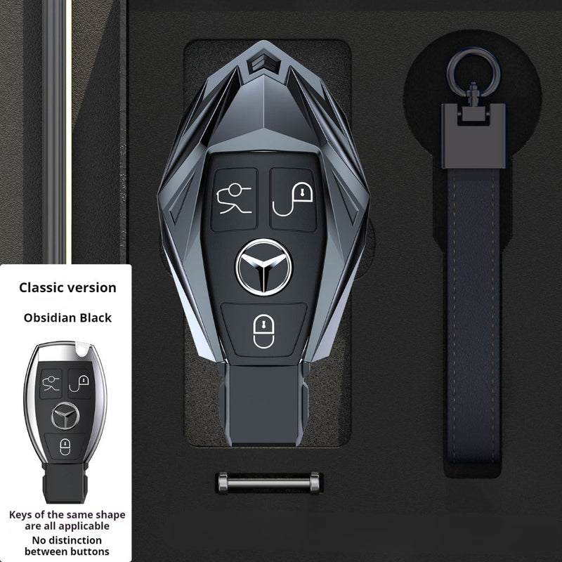 Load image into Gallery viewer, Mercedes Benz Mecha Style Zinc Alloy Car Key Fob Case Cover For Benz A, B, C, E, S, G-Class, GLA, GLB, GLC, GLE, GLS, CLA, CLS, EQC - Polar Tech Australia