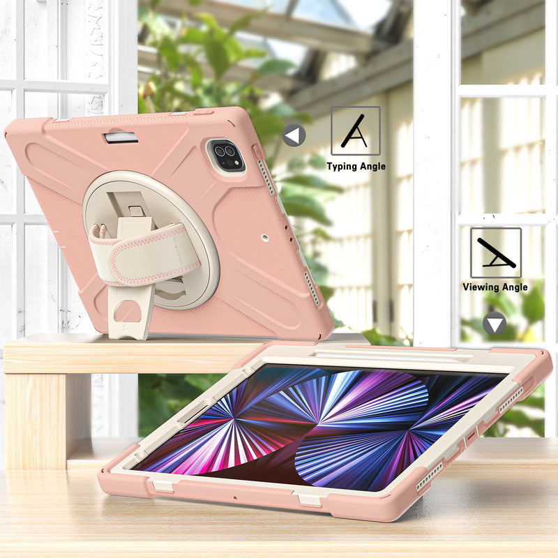 Load image into Gallery viewer, Apple iPad Pro 12.9" 4th/5th/6th Gen 360 Degree Rotation Heavy Duty Hand Strap Handle Case - Polar Tech Australia