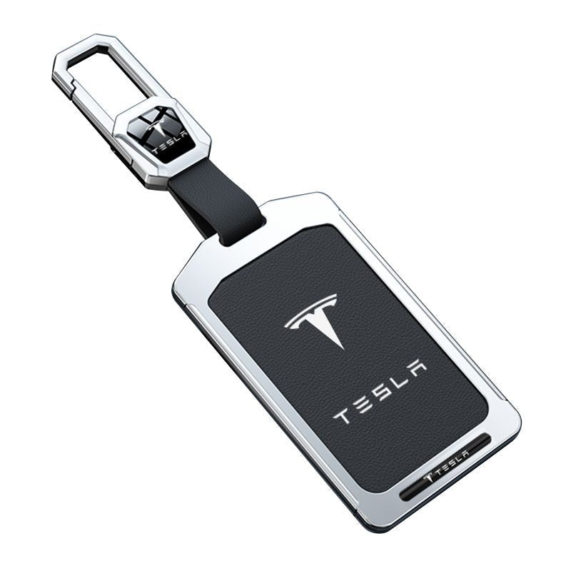 Load image into Gallery viewer, Tesla Alloy-Framed Leather Card Key Case for Model 3 & Model Y - Polar Tech Australia