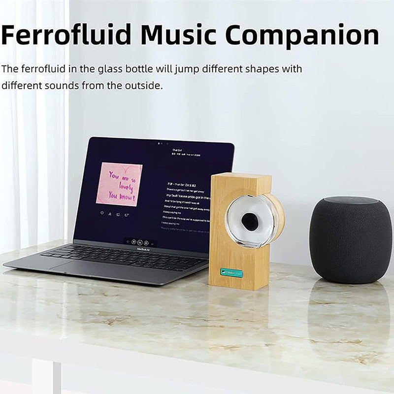 Load image into Gallery viewer, Dancing Ferrofluid Music Rhythm Lamp,Ferrofluid Speaker Music Mate,Ferrofluid Display Lamp,Magnet Liquid Toy,Desktop Decor,Teenager Gifts