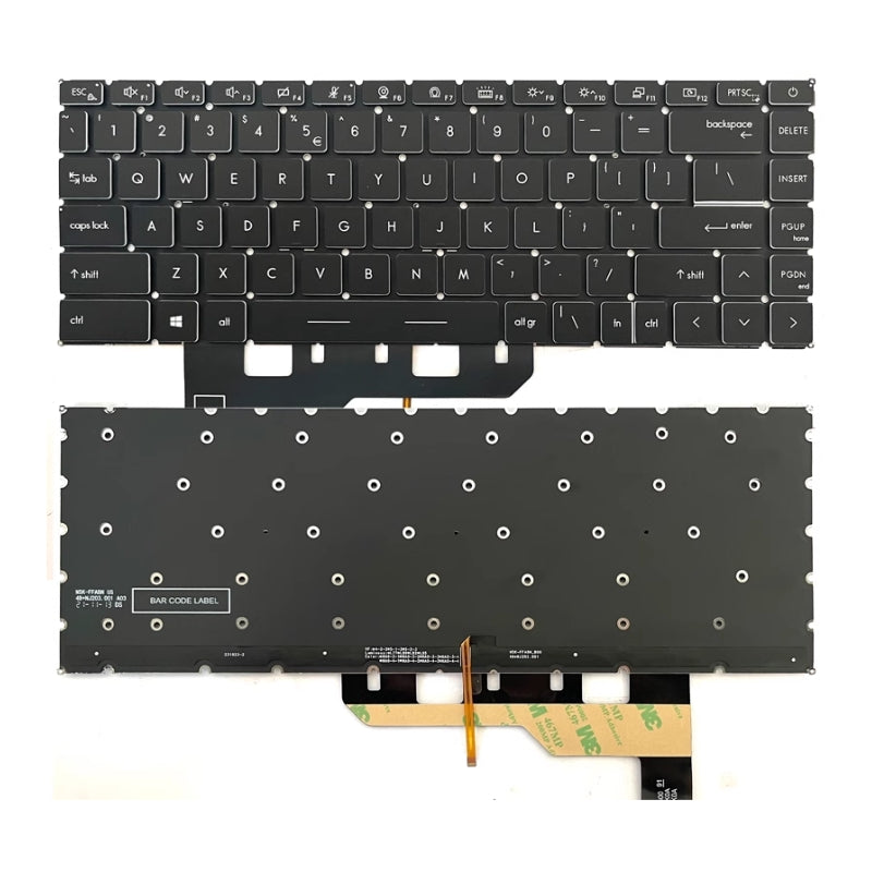 Cargue la imagen en el visor de la galería, MSI GS66 Stealth GE66 Raider GP66 & Stealth 15M MS-1541 MS-1551 MS-1562 MS-1563 MS-1571 Series - Laptop Keyboard With Backlit US Layout - Polar Tech Australia