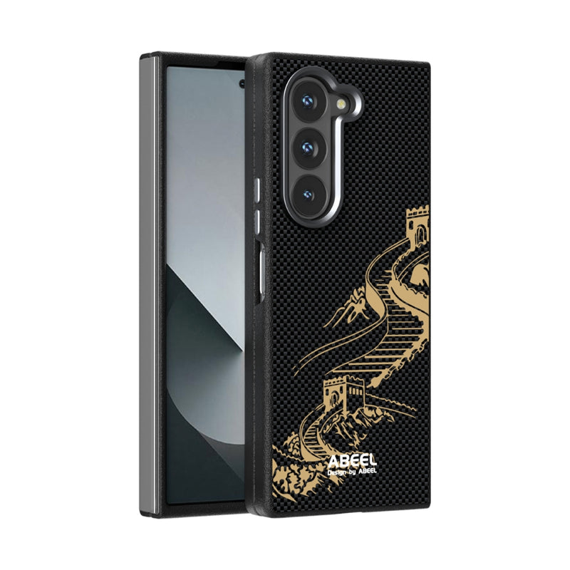 Chargez l'image dans la visionneuse de la galerie, Samsung Galaxy Z Fold 5 (SM-F946) - Carbon Fiber Series 6D Micro Relief MagSafe Phone Case - Polar Tech Australia