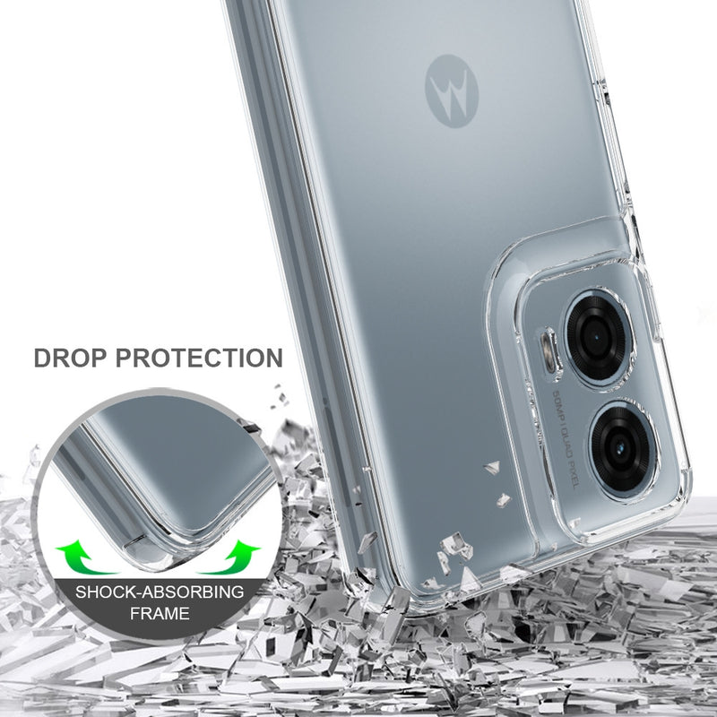 Load image into Gallery viewer, Motorola Moto Edge 60 Fusion - Transparent TPU + Acrylic Anti-Drop Phone Case - Polar Tech Australia