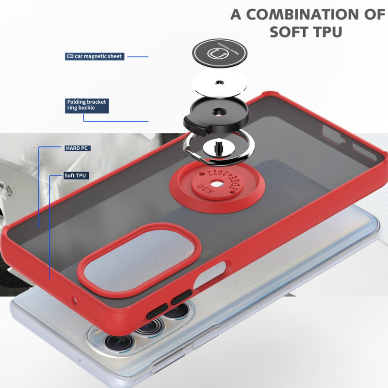 Cargue la imagen en el visor de la galería, Motorola Moto G35 - Armor Matte Magnetic Ring Stand Case - Polar Tech Australia