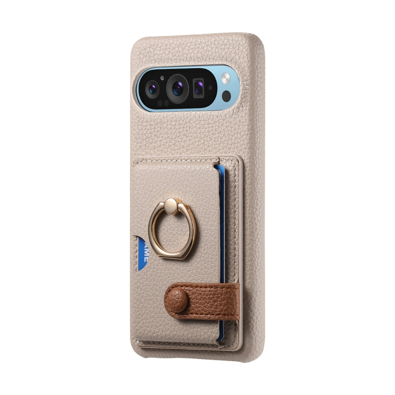 Load image into Gallery viewer, Google Pixel 10 / 10 Pro - Retro PU Leather Shockproof Phone Case with Ring Holder & Card Slot - Polar Tech Australia