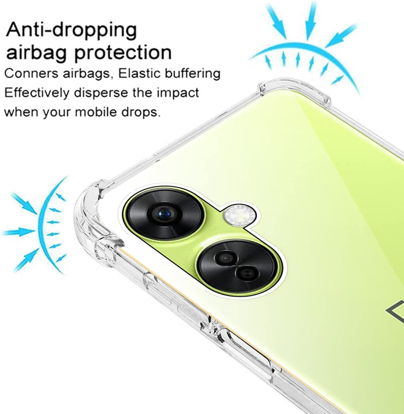 Cargue la imagen en el visor de la galería, OnePlus 1+Nord CE 3 Lite/CE 3/N30 - AirPillow Cushion Transparent Soft Clear TPU Four Corners Protective Case - Polar Tech Australia