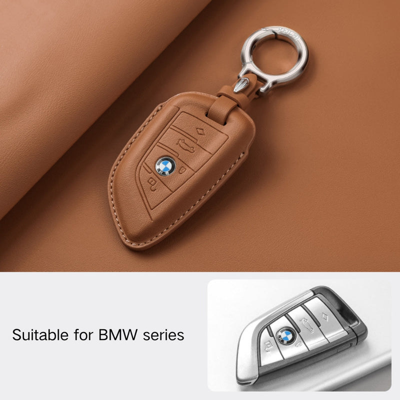 Load image into Gallery viewer, BMW Leather Car Key Fob Case Cover For 1, 2, 3, 5, 7 Series, X1, X3, X5, X6, X7, ix1, ix40, ix50, i8 - Polar Tech Australia