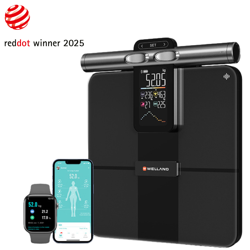 Chargez l'image dans la visionneuse de la galerie, Fitdays Wireless Bluetooth Professional 8-electrode Body Fat Scales with Hand Sensor Full Body Composition BMI Scale