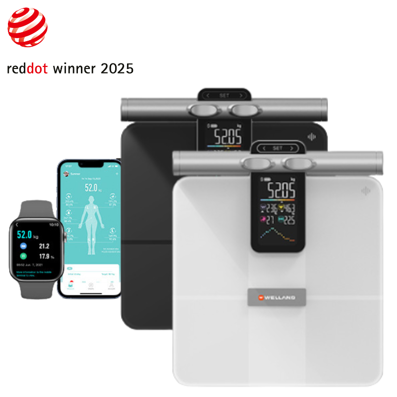 Chargez l'image dans la visionneuse de la galerie, Fitdays Wireless Bluetooth Professional 8-electrode Body Fat Scales with Hand Sensor Full Body Composition BMI Scale