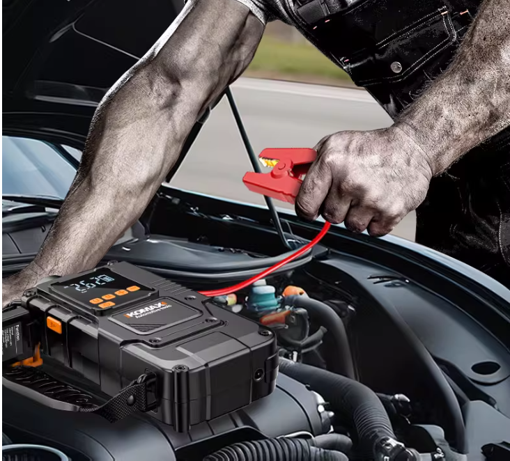 Load image into Gallery viewer, 4 in 1 Komax Super Energy Portable Car Wireless Jump Starter & LED Light & Air Pump - Polar Tech Australia