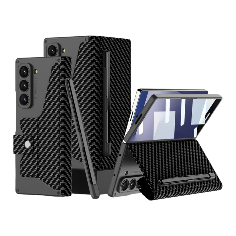 Chargez l'image dans la visionneuse de la galerie, Samsung Galaxy Z Fold7 5G - GKK Integrated Armor Flip Leather Case with Pen Slot, Stylus Not Included - Polar Tech Australia