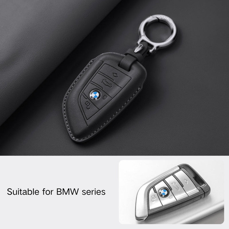 Load image into Gallery viewer, BMW Leather Car Key Fob Case Cover For 1, 2, 3, 5, 7 Series, X1, X3, X5, X6, X7, ix1, ix40, ix50, i8 - Polar Tech Australia